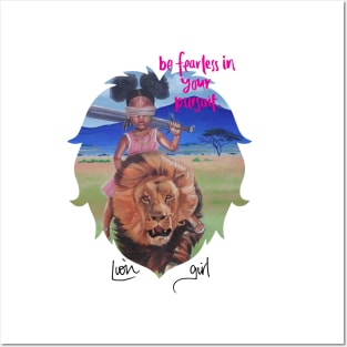 Lion girl Posters and Art